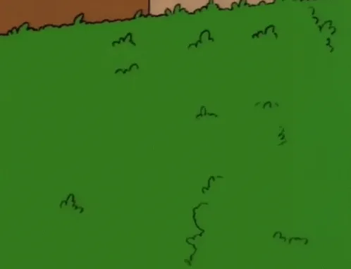 Animated gif of Grandpa Simpson turning around and walking straight back out the door