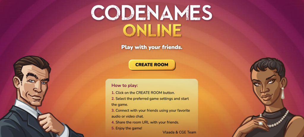 screenshot of codenames.game