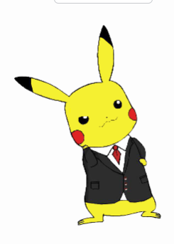 Pikachu in a suit
