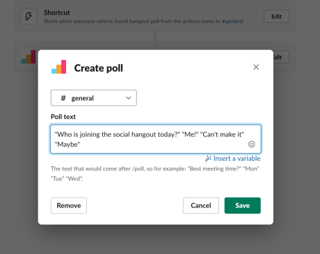 Simple Poll Slack